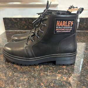 Harley-Davidson Women’s 120th Valene Black Motorcycle Boots Size 11 M D87286 New
